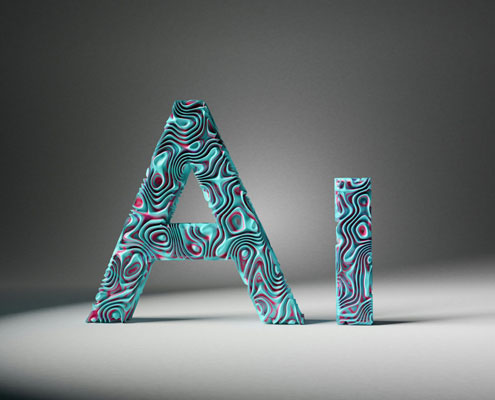 graphic image of the letters A and I