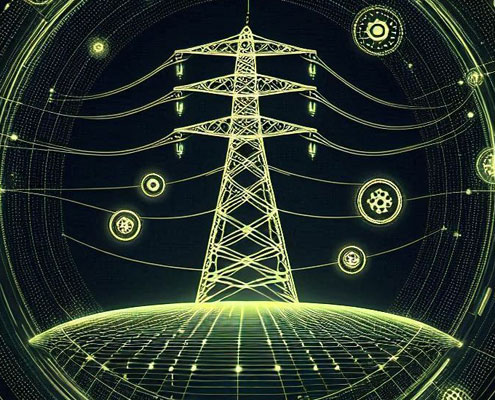 illustration of a powerline
